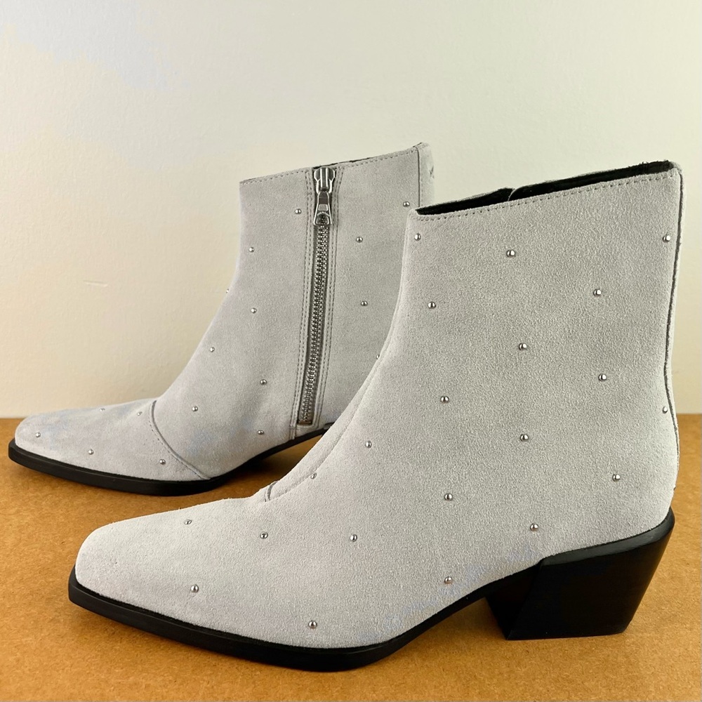 NEW RAG & BONE TAUPE SUEDE STUDDED BOOTIES - Picture 7 of 11